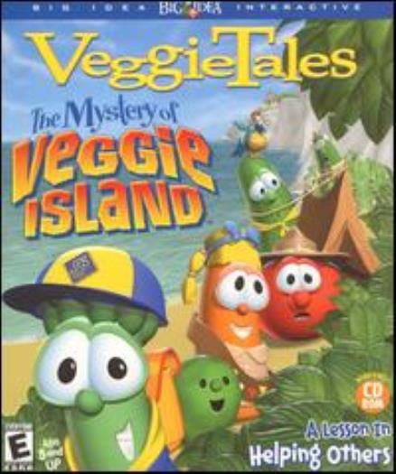 VeggieTales The Mystery of Veggie Island PC CD kids learn Christian helping game