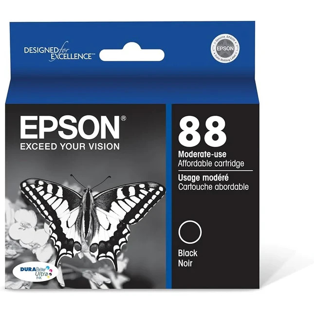 NEW Genuine Epson 88 Black Ink Cartridge (T088120) SEALED