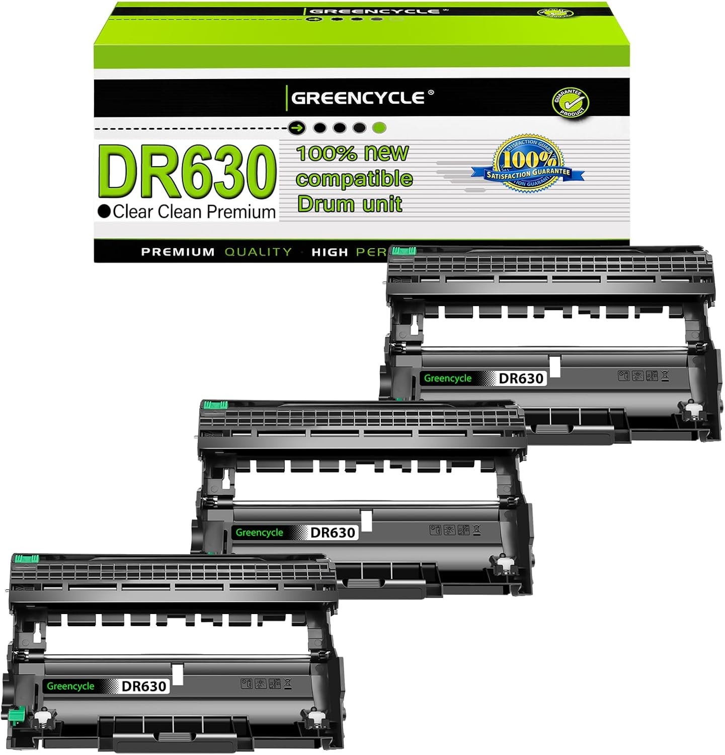 3 PACK DR630 Drum Unit for Brother DR630 HL-L2380DW MFC-L2700DW MFC-L2720DW
