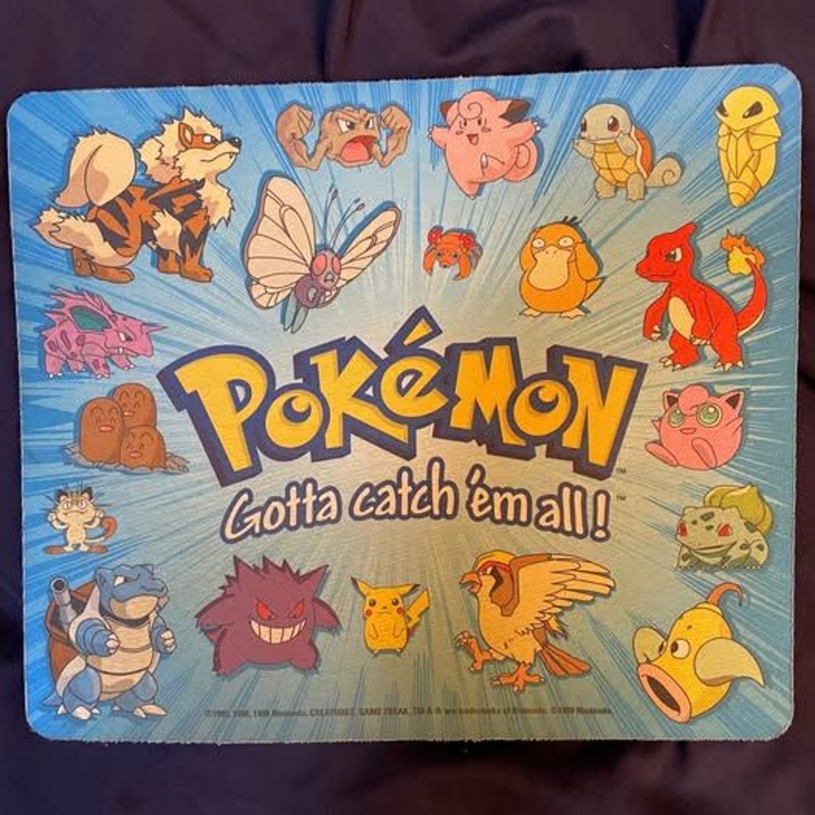 Vintage 1999 Nintendo Pokémon Mousepad