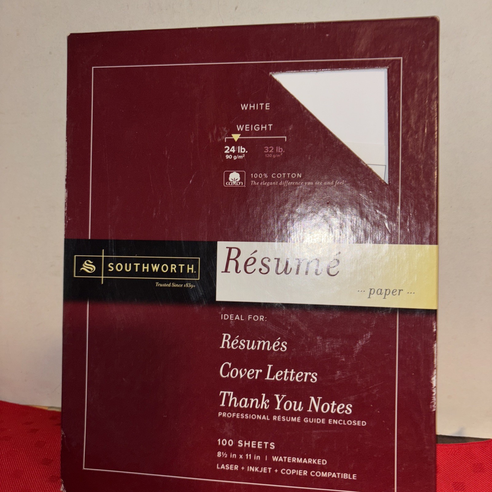 Southworth Résumé Paper White W/résumé Guide  8.5" X 11" 24 Lb 86 Sheets