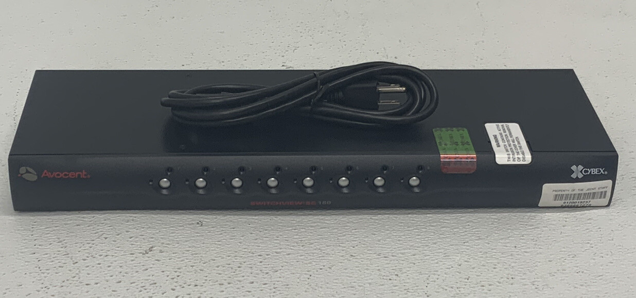 Avocent Switchview SC180 8 Port RS232 KVM 520-679-501 Rev B Switch Cybex New. 