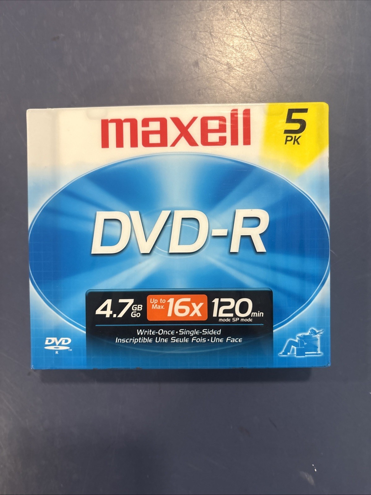 Maxwell 4.7 DVD-R 5 pk Brand New sealed package  120 Min Up To 16X Max