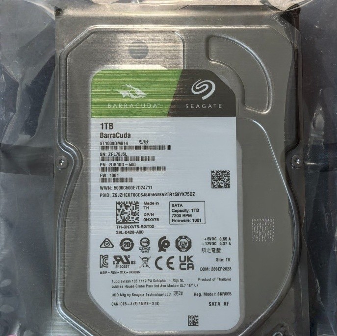 ST1000DM014 Seagate BarraCuda 1TB 7200RPM 64MB Cache SATA 3.5 HDD Hard Drive