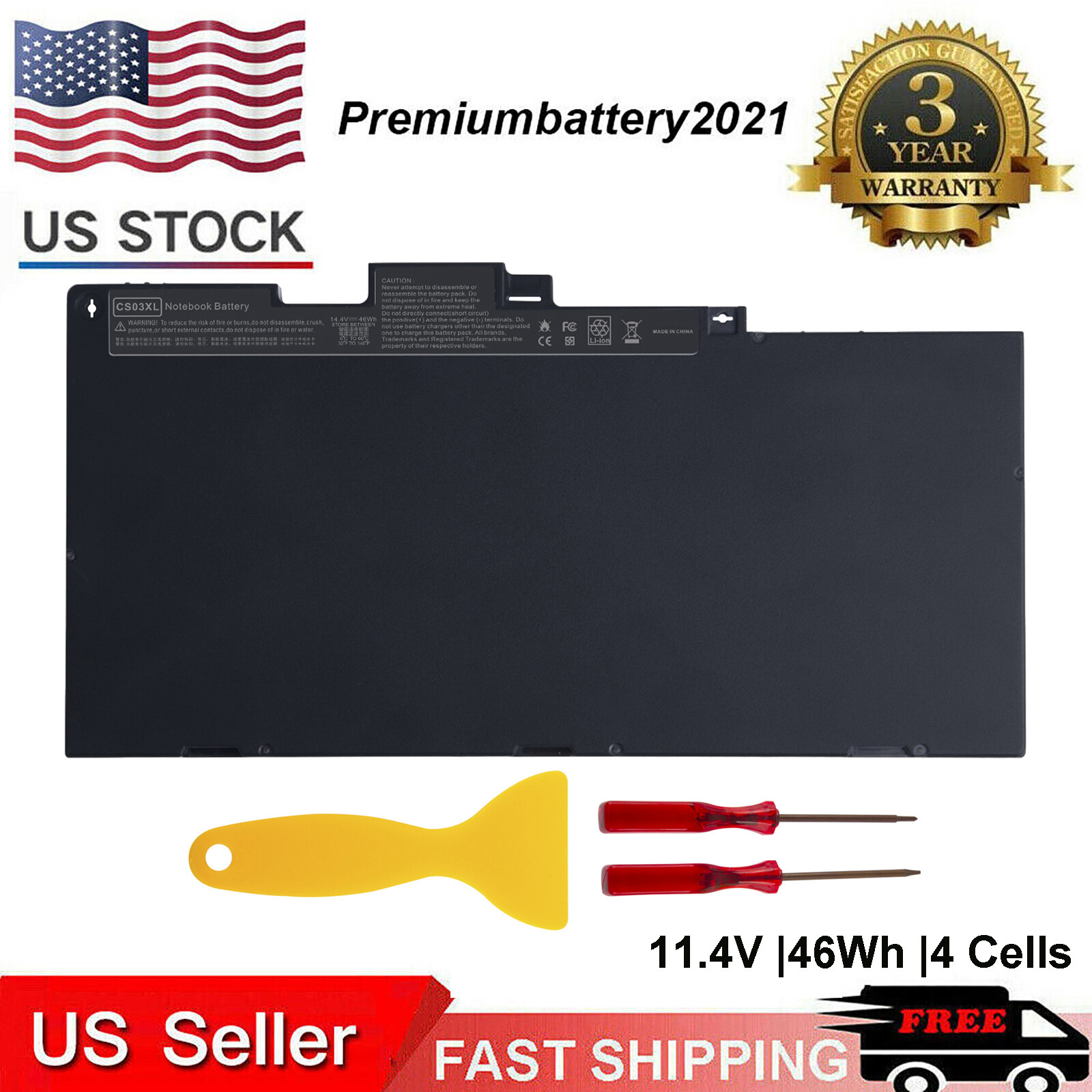 ✅CS03XL Laptop Battery for HP Elitebook 745 840 G3 G4 854108-850 800513-001 PC
