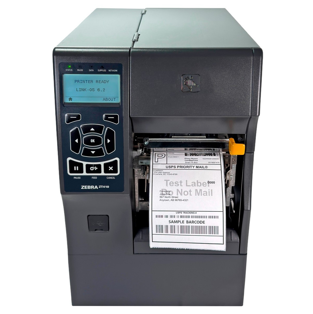 Zebra ZT410 Direct Thermal Transfer Label Printer 300dpi Peel Rewind USB LAN