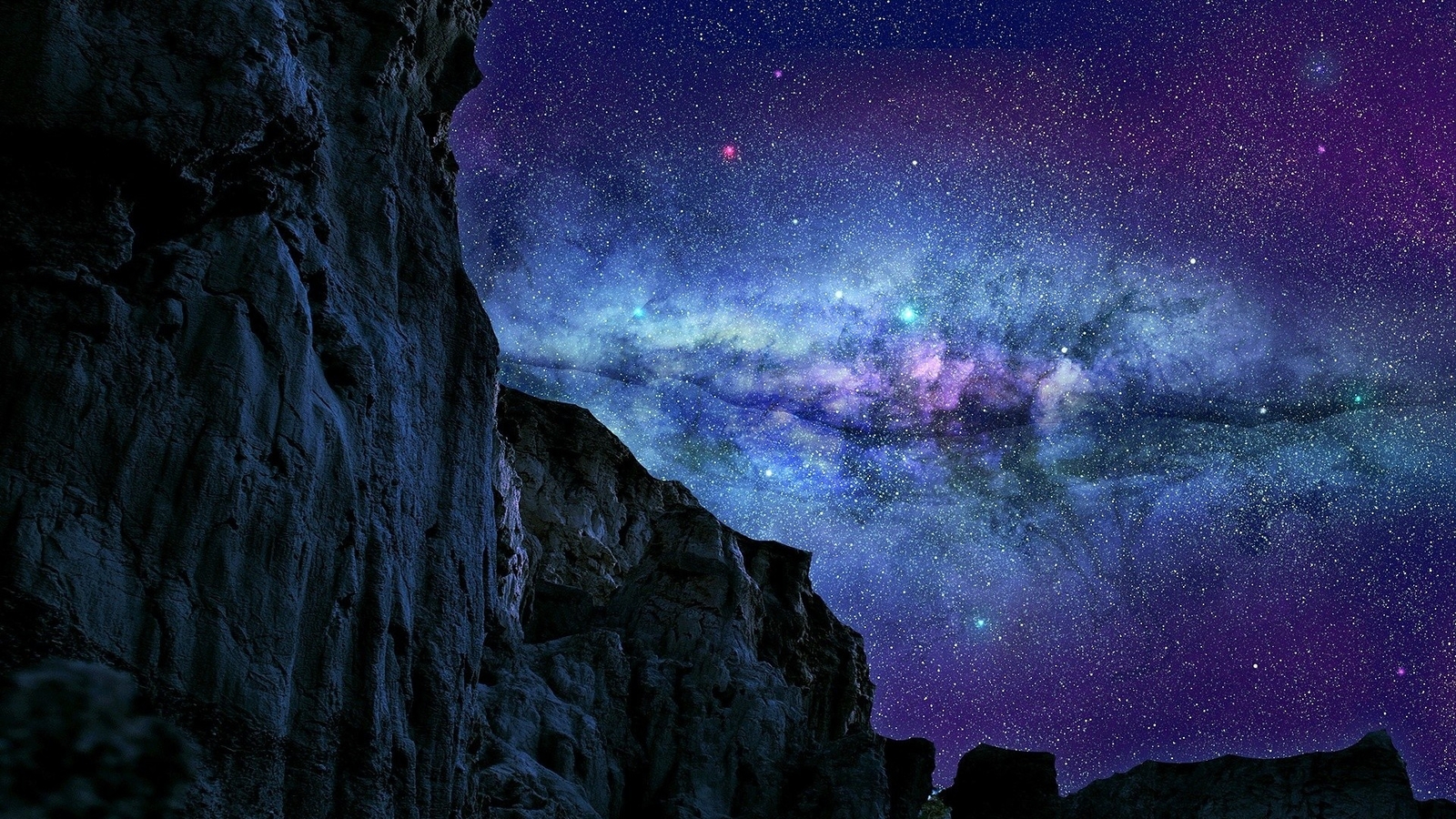Landscape sky stars space art nature milky Custom Gaming Mat Desk