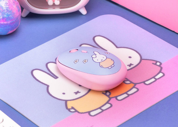 Royche Miffy Wireless Multi-Pairing Mouse & Mouse Pad Set Korea Exclusive New