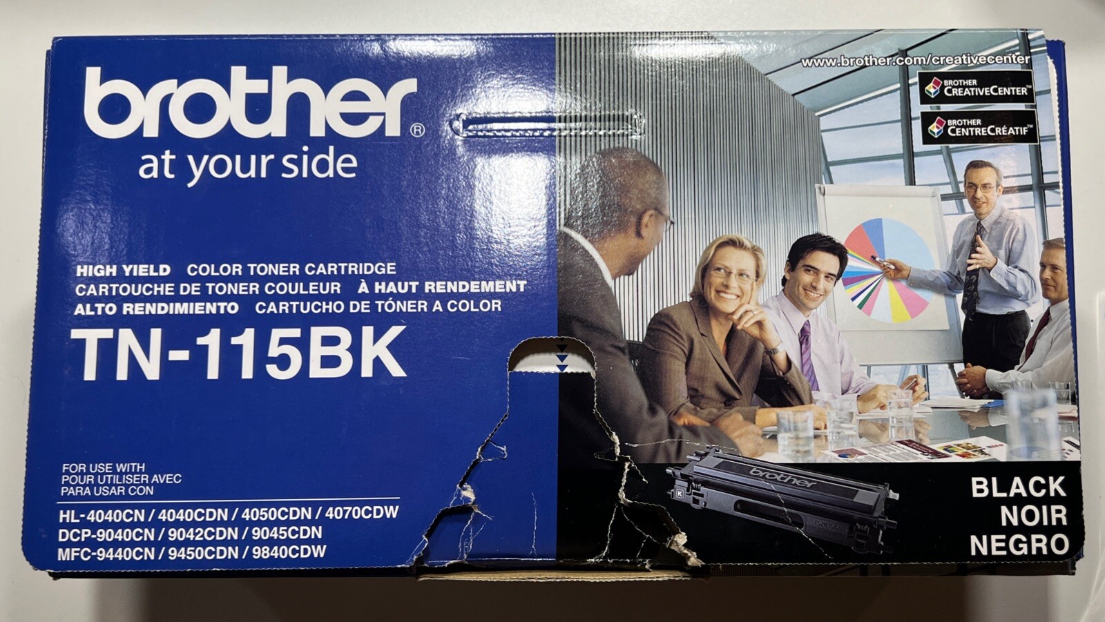 TN115BK Brother High Yield Black Toner Cartridge New