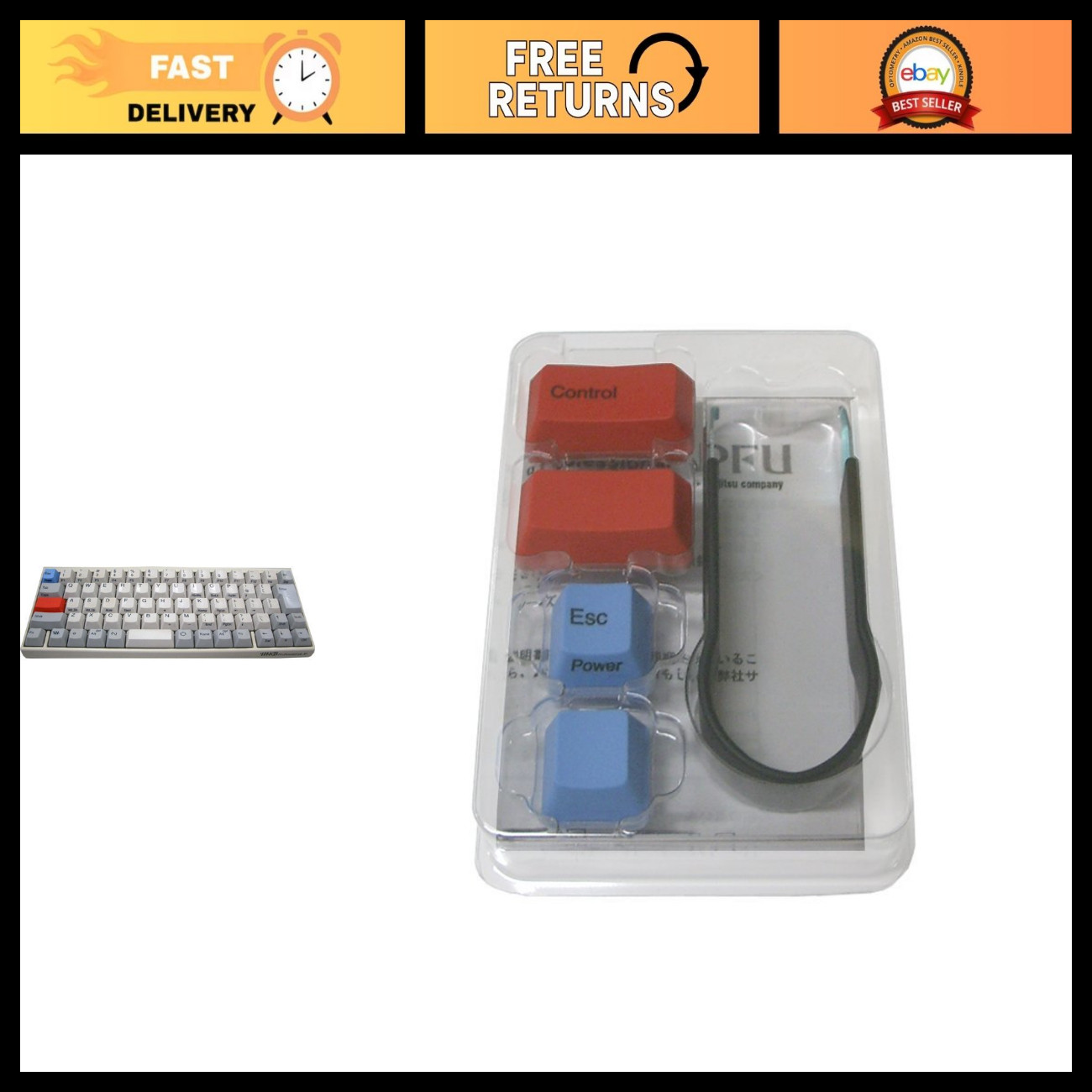 Color Key Top Set for HHKB Professional Series - Customizable Keycaps, Durable D