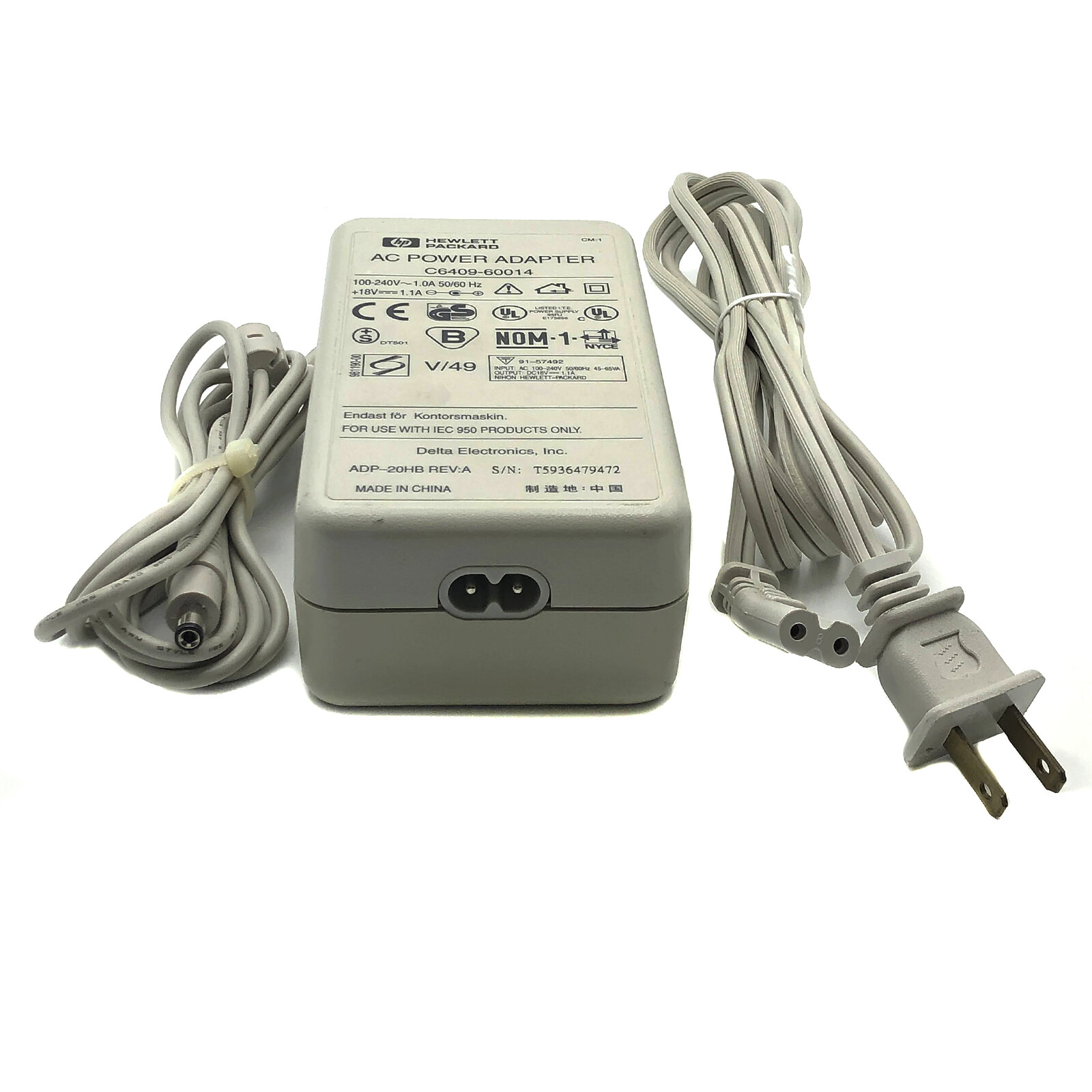 Genuine 18V HP AC DC Adapter OEM for DeskJet Printer 843C 845C 880C 882C 895C