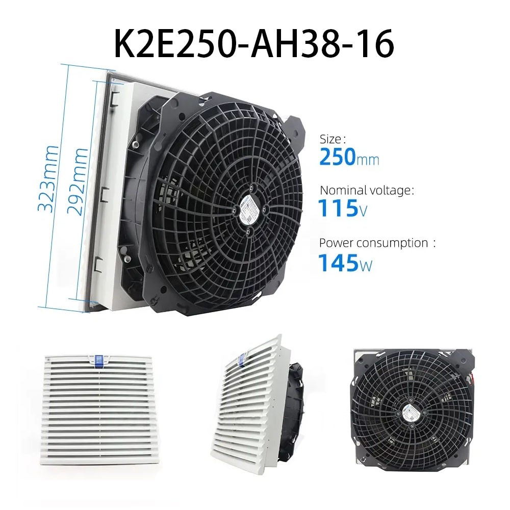 New sealed Cabinet Filter Fan K2E250-AH38-16 AC 115V 100/145W Ebmpaps radiator