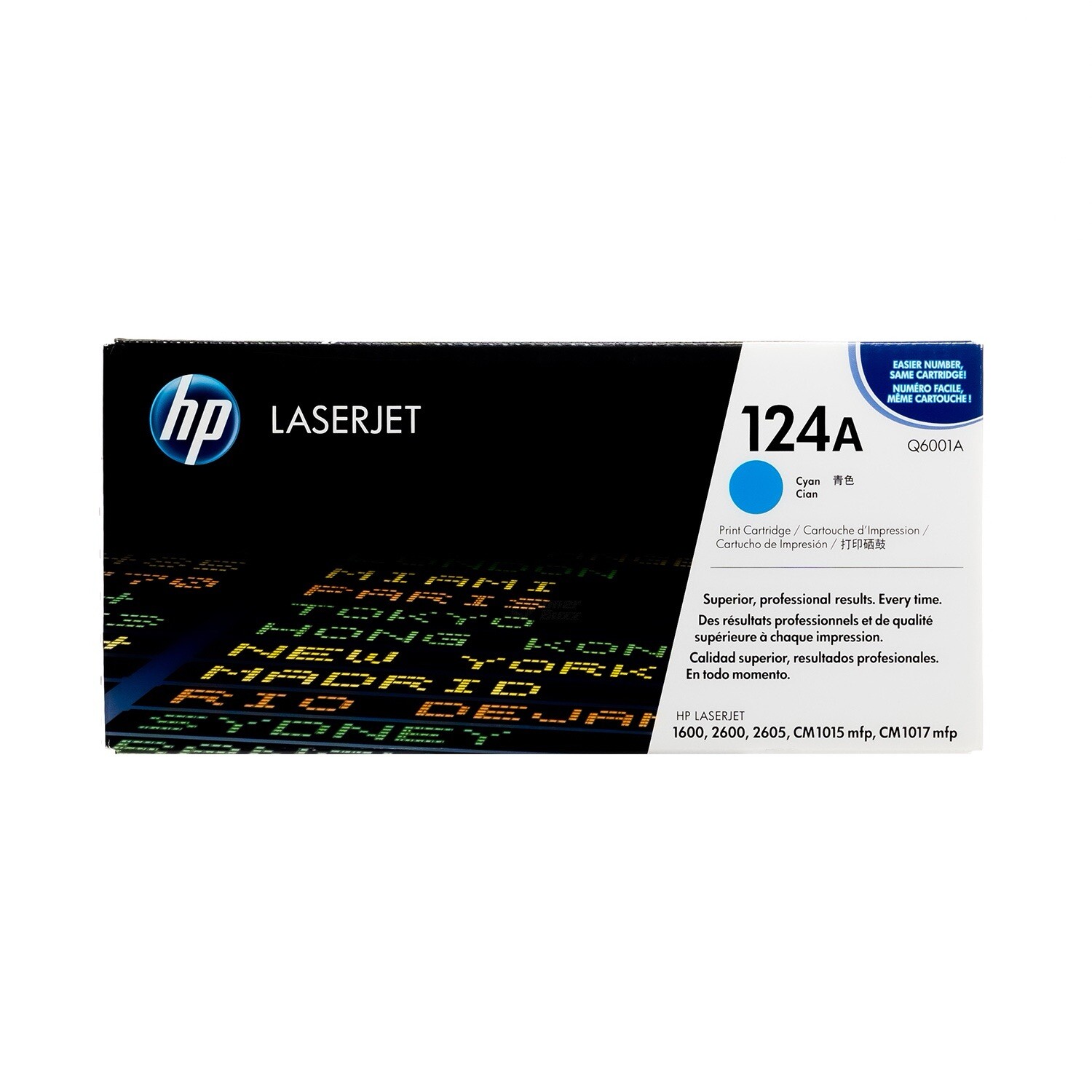 HP 124A (Q6001A) Cyan Toner Cartridge New, Open Box