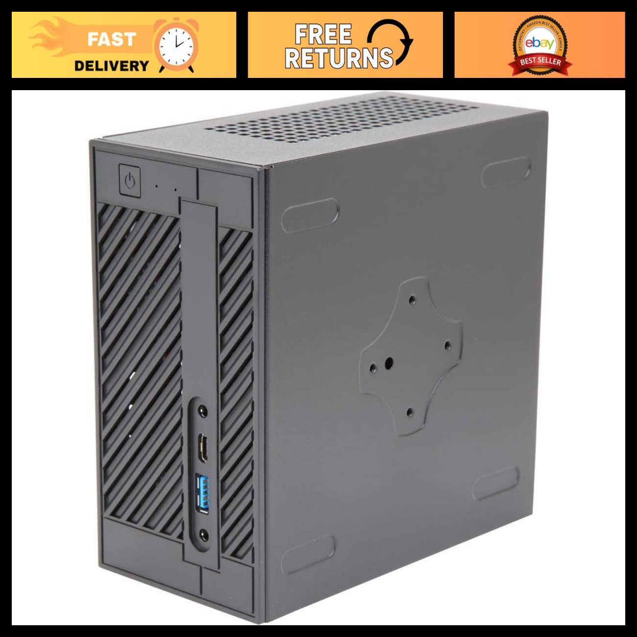Mini PC Barebone System, Intel 8th Gen, 32GB DDR4 RAM, Triple Video Outputs, Ult