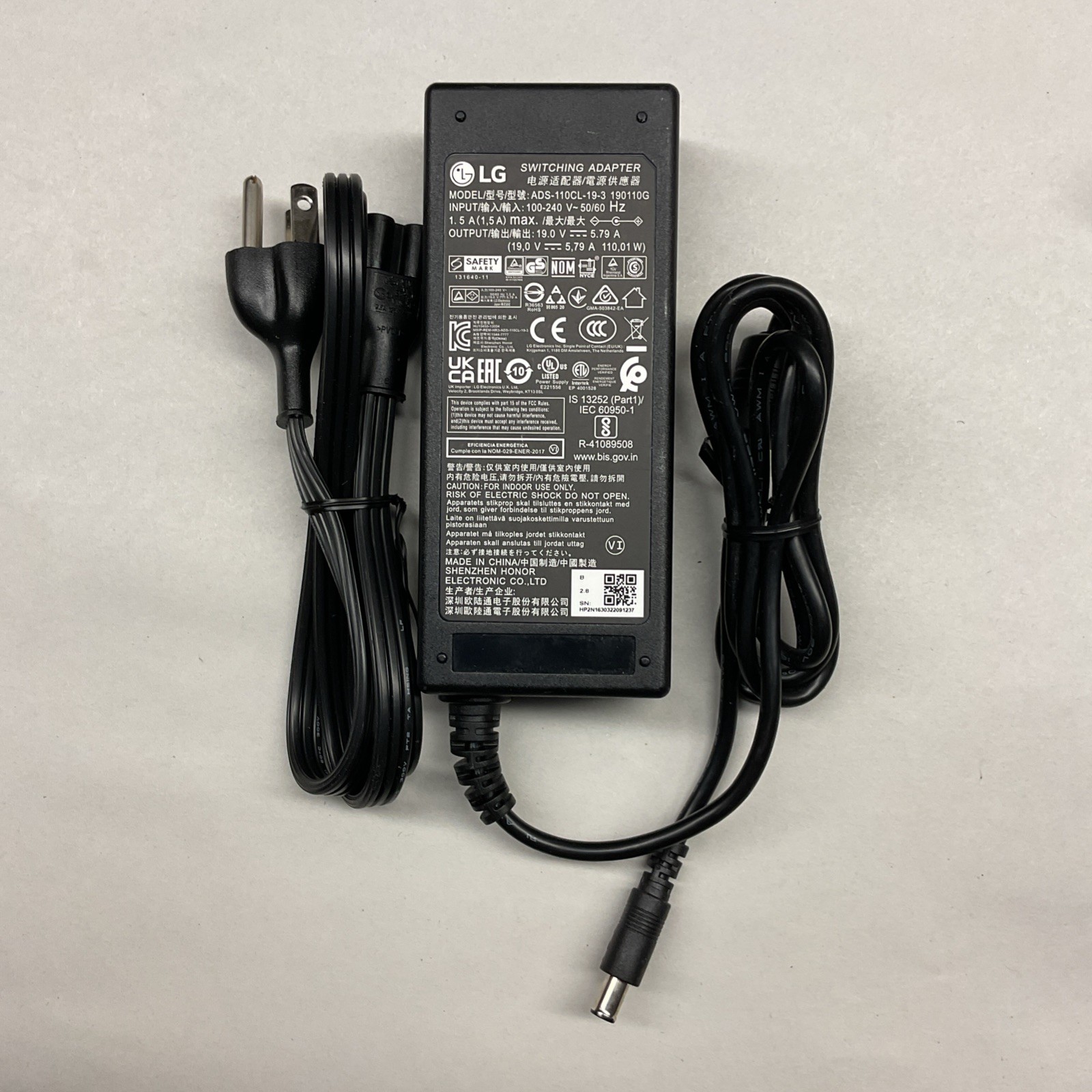 LOT OF 5 Genuine LG ADS-110CL-19-3 110W Switching Adapter 19V 5.79A Power Supply