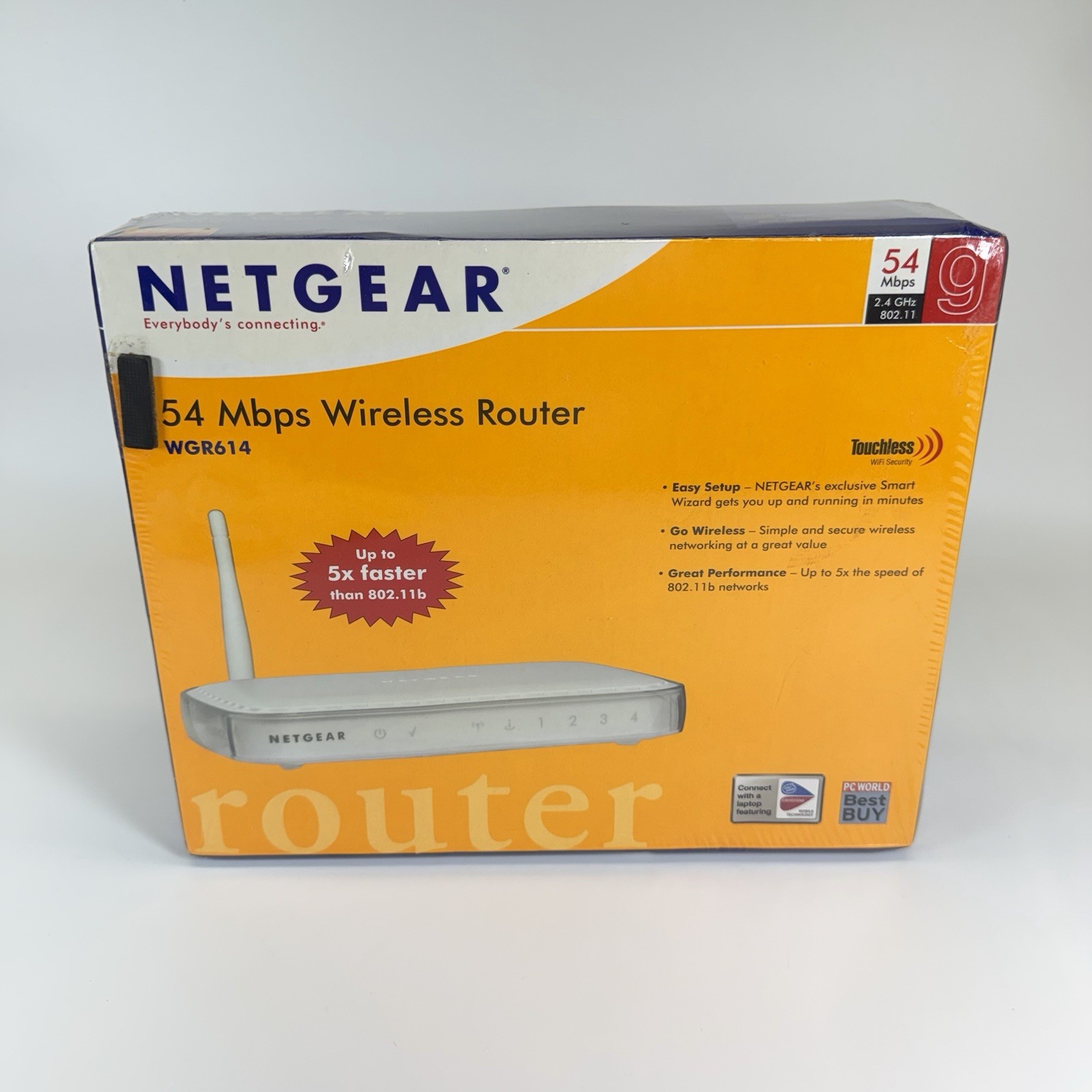 NETGEAR Wireless-G 54 Router WGR614 WLAN 54Mbit/s 4-Port Switch Weiß