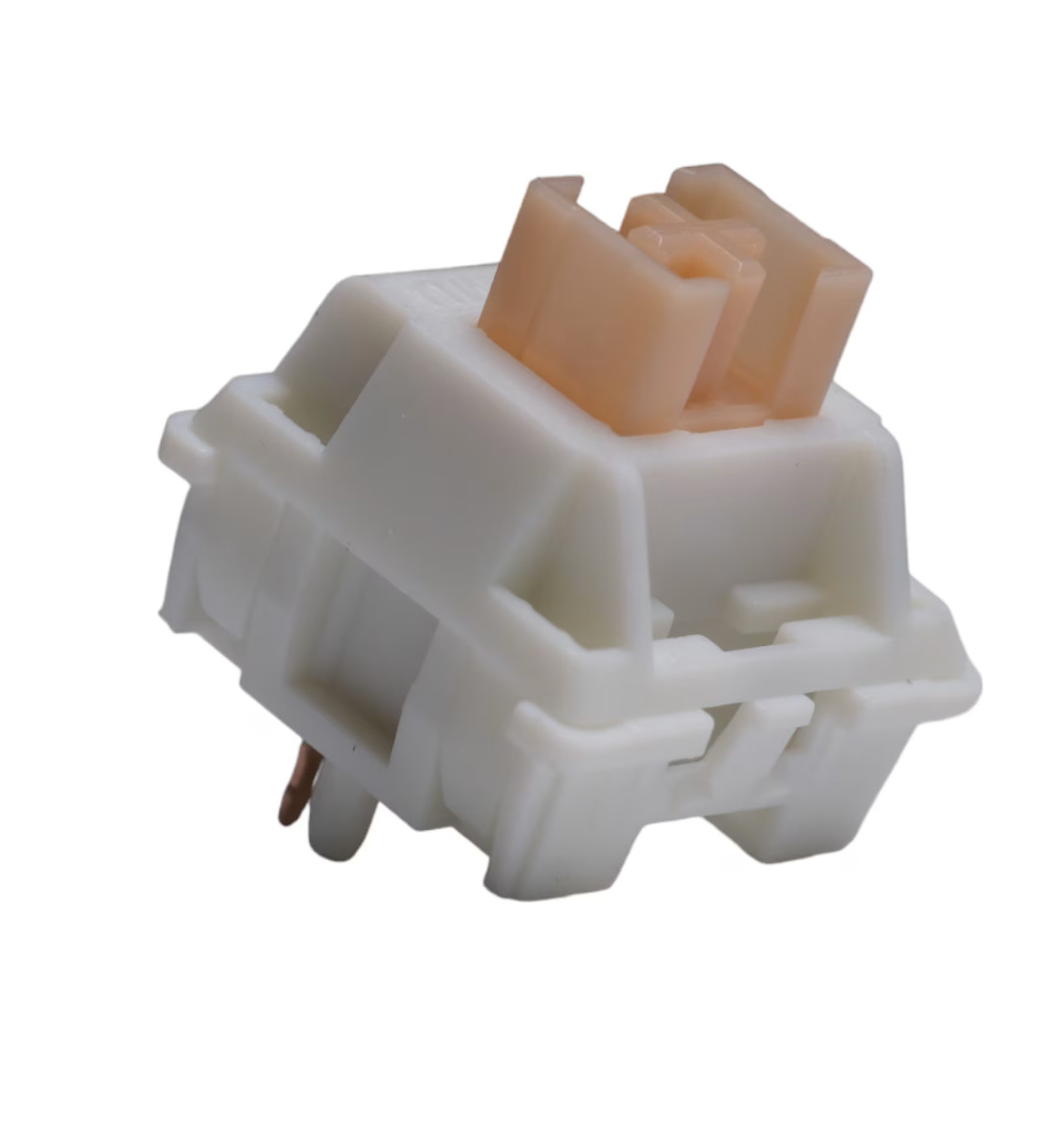 Hand Lubed/Filmed Outemu Cream Yellow Silent Tactile Switches For Keyboards