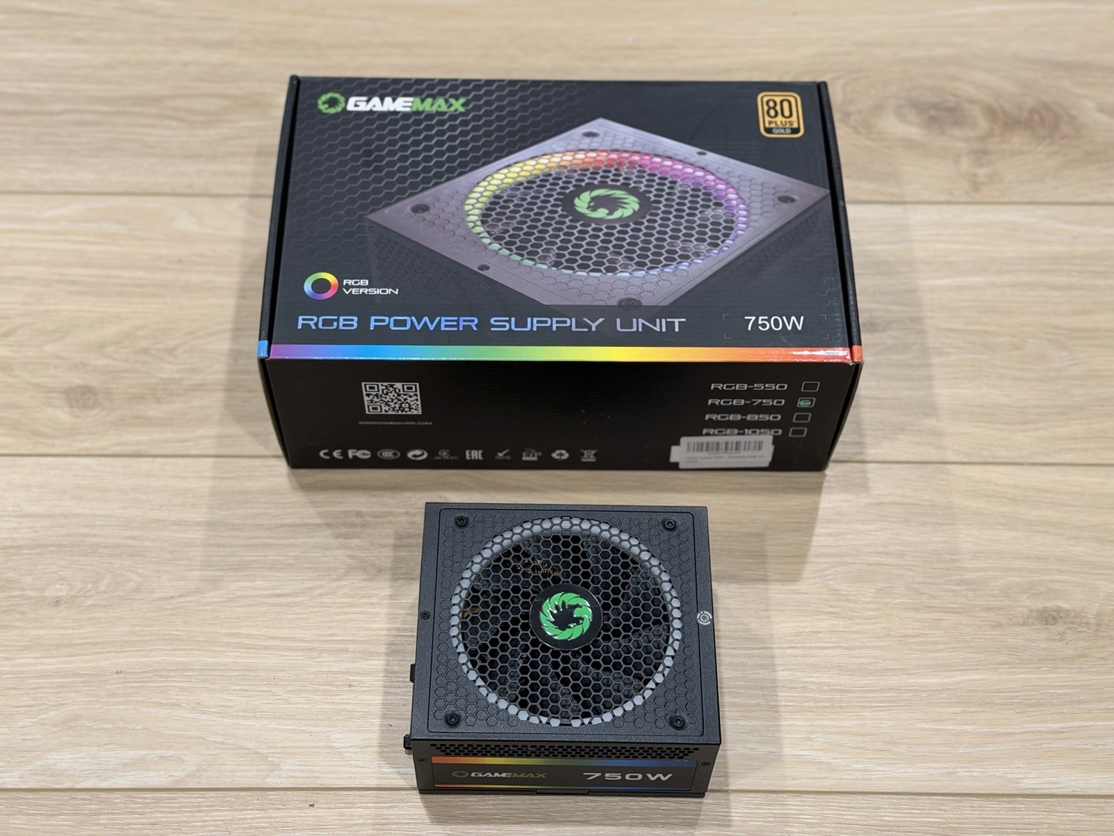 Game Max RGB-750 Power Supply 750W Fully Modular 80+ Gold