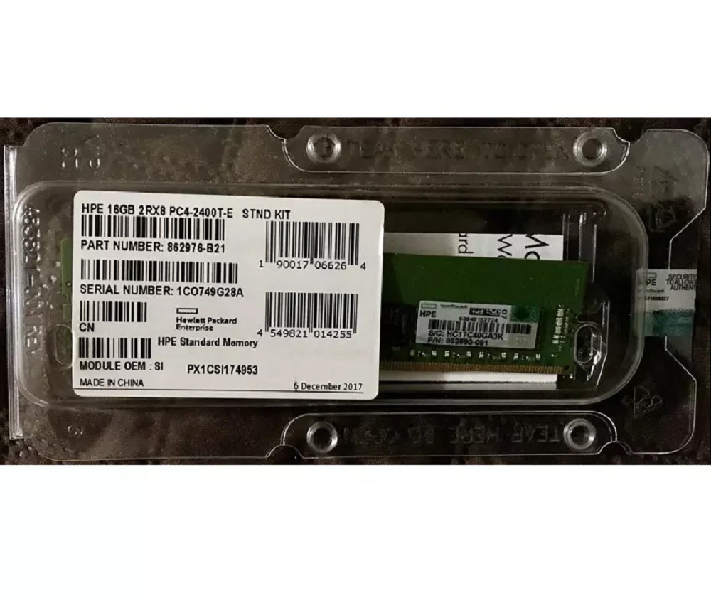 NEW 862976-B21 862690-091 HPE 2RX8 16GB DDR4 PC4-2400 UDIMM ECC Server Memory