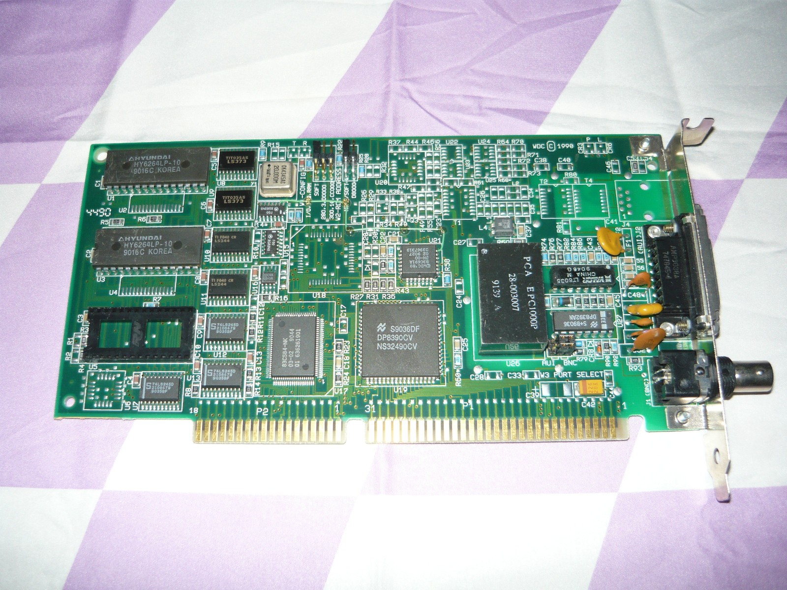 Very Vintage Western Design WD8013EP AUI BNC Ethernet Network Card ISA Used