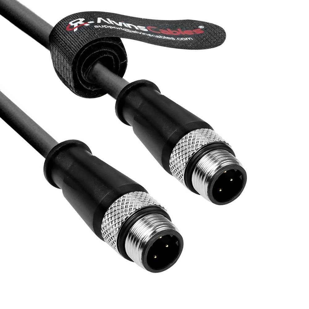 M12 D-Code 4 Pin Male to Male Ethernet Cable for Keyence Baumer Sick Flex Cat6a