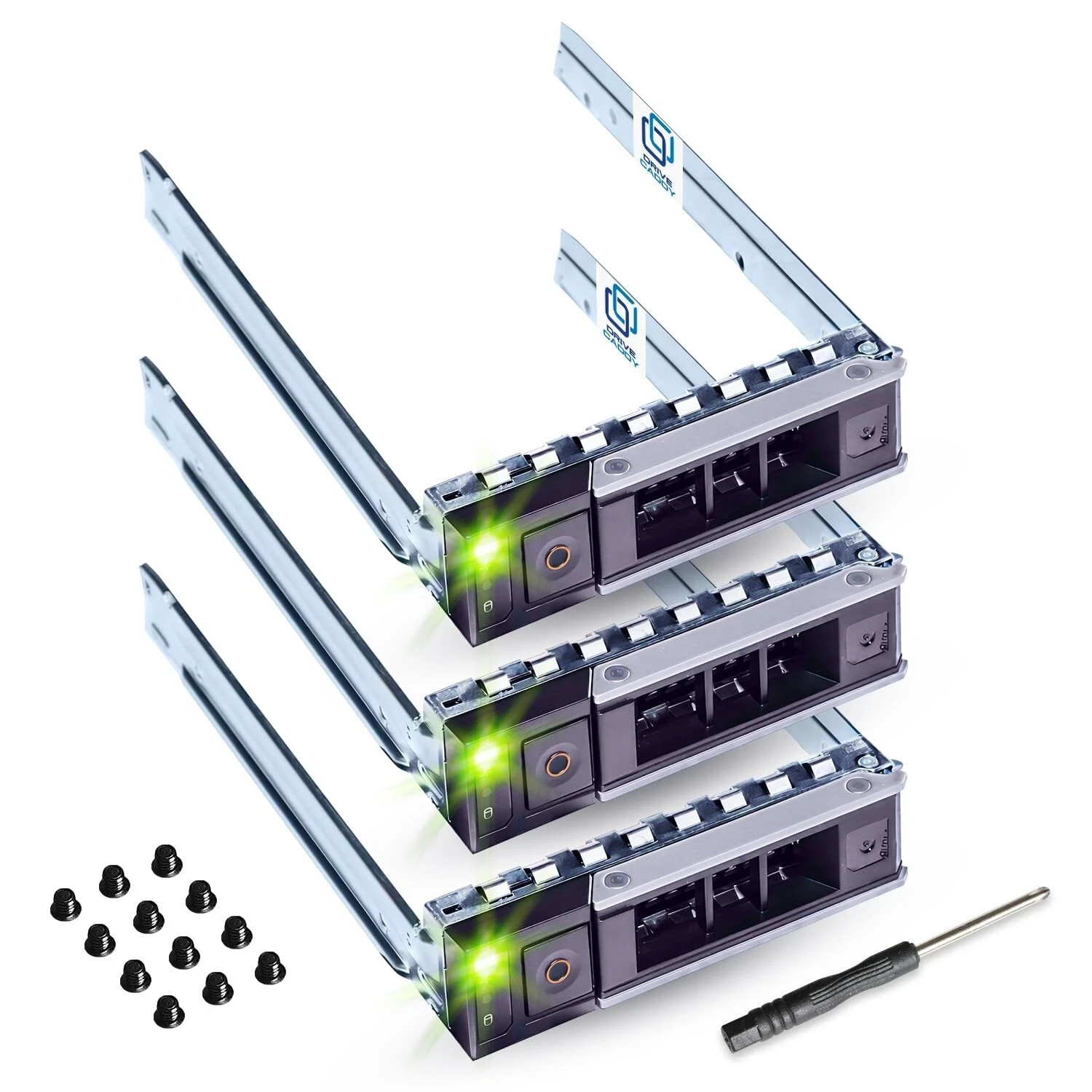 3-Pack 3.5" Hard Drive Caddy - Compatible for Dell PowerEdge Servers - 14-16t...