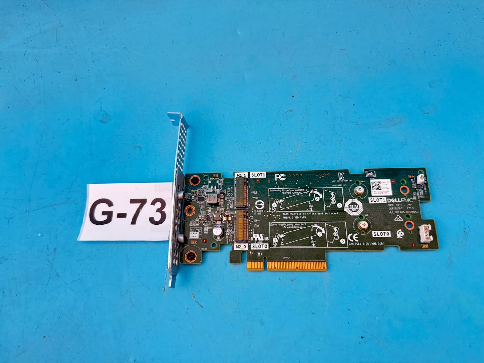 Dell Boss-S1 2x M.2 SSD SATA PCIe HIGE Profile Adapter Dell P/N: 03JT49