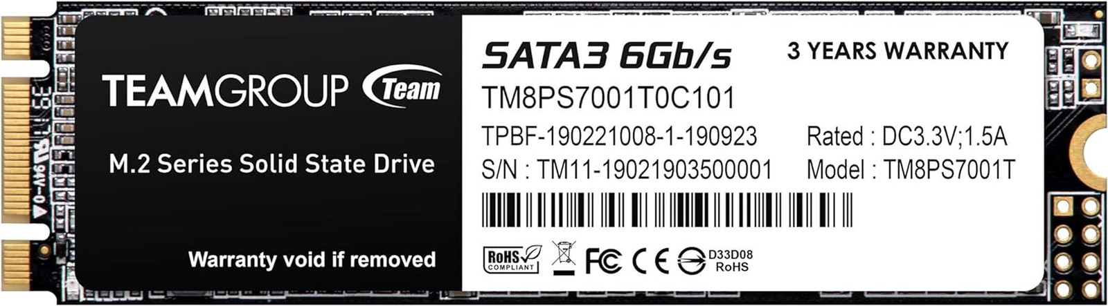 MS30 1TB with SLC Cache 3D NAND TLC M.2 2280 SATA III 6Gb/S Internal Solid State