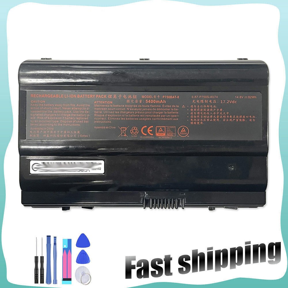P750BAT-8 Battery For Clevo P750DM3-G P750ZM P751ZM P770ZM P771ZM P771DM-G 82WH