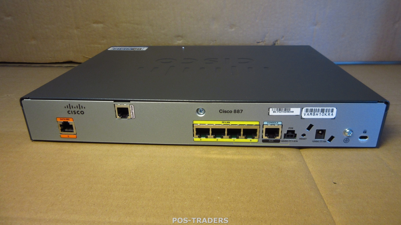Cisco C-887-K9-MS V01 VDSL/ADSL Poe Router over POTS 4-Ports FE LAN - EXCL PSU