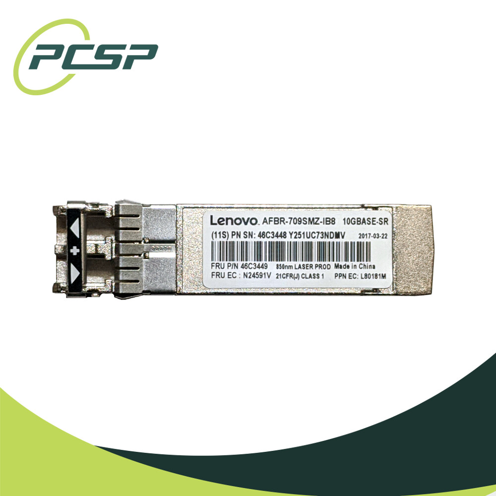 Lot of 4 Lenovo 10G SR SFP+ Transceiver Module 850nm AFBR-709SMZ-IB8 46C3449