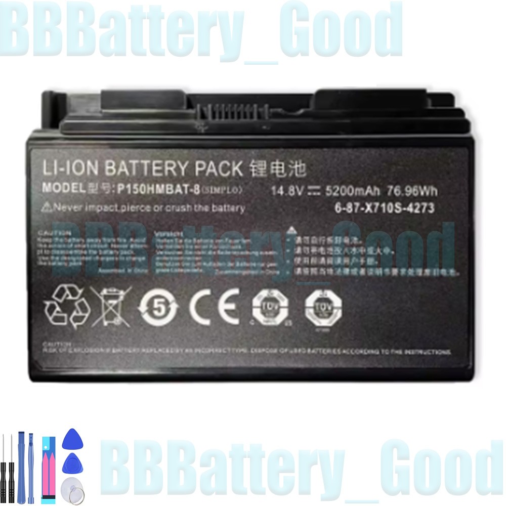 6-87-X510S-4D7 P150HMBAT-8 Battery For CLEVO P150 P150EM P170HM3 P170HM X511