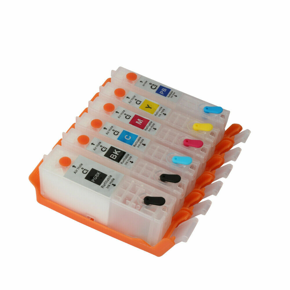6 Pack Empty Refillable Ink Cartridges PGI-280 CLI-281 for Canon Pixma TS8220
