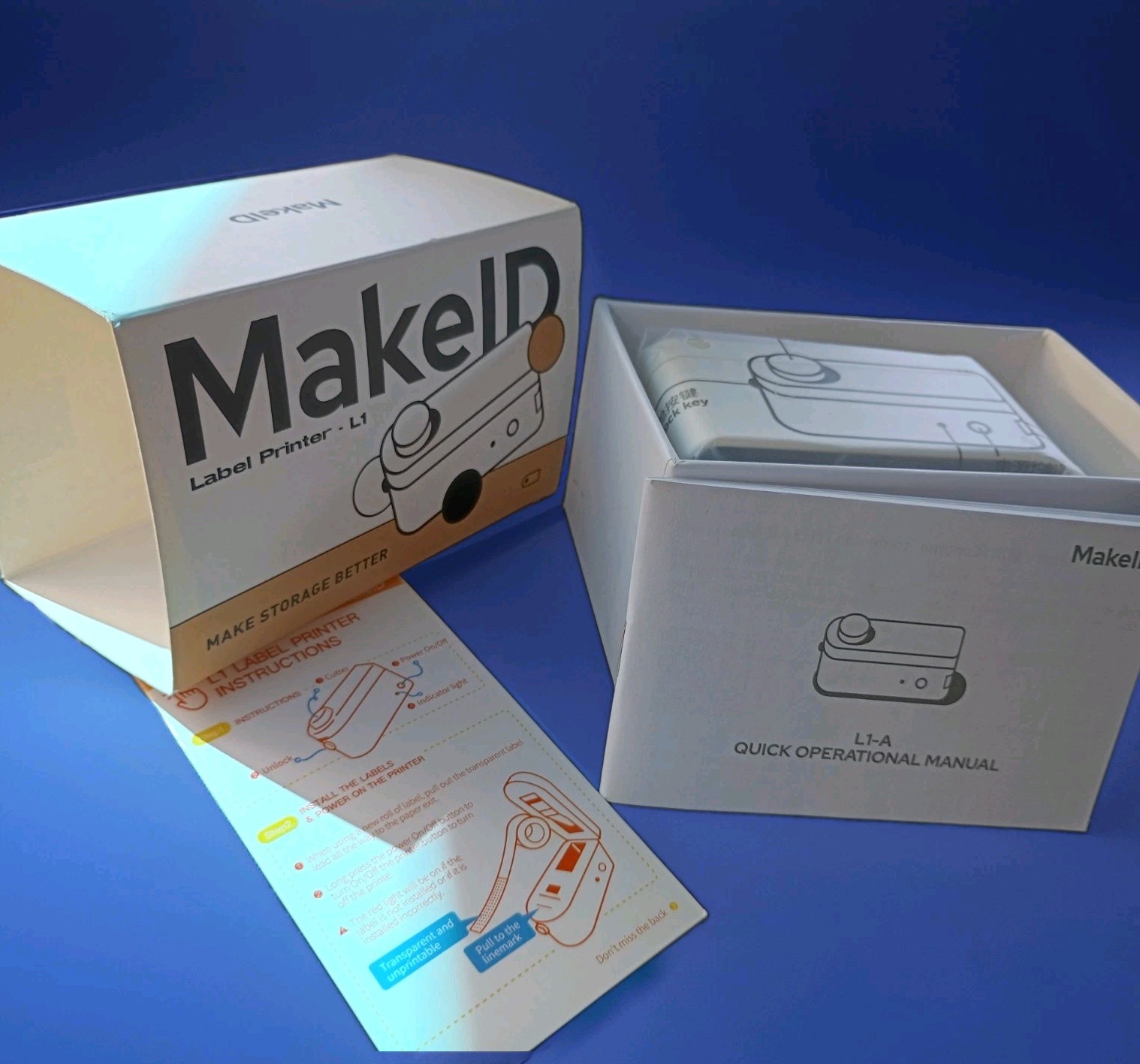 MAKEID Label Printer L1-A Series/with Manual  Beige 