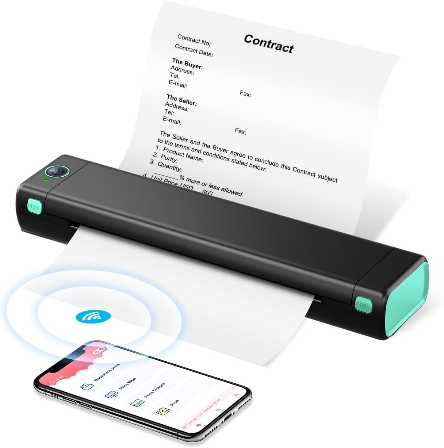 Itari Portable Thermal Printer- M08F Letter Bluetooth Printer-8.5" x 11"  Paper