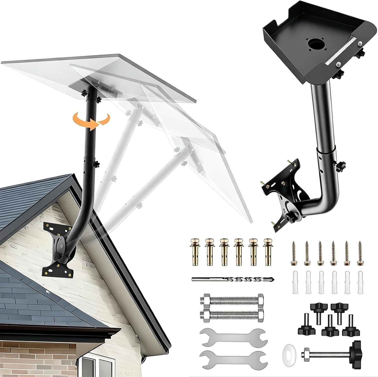 Starlink Mount for Gen 3& Gen 4/4X, 360° Adjustable with Widened Base Standard..