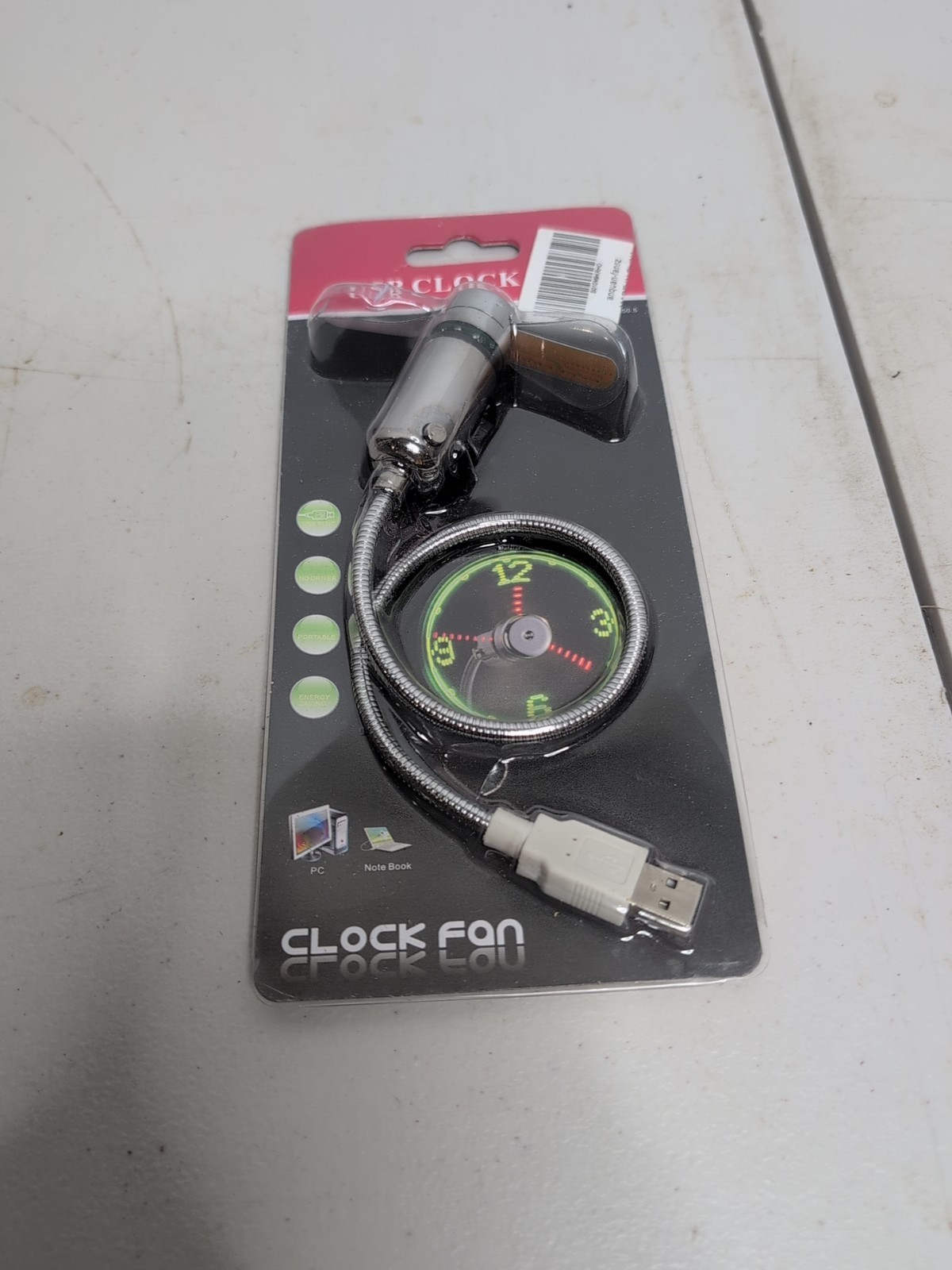 LED USB Clock Fan – Real-Time Display, Cool Gift for Men