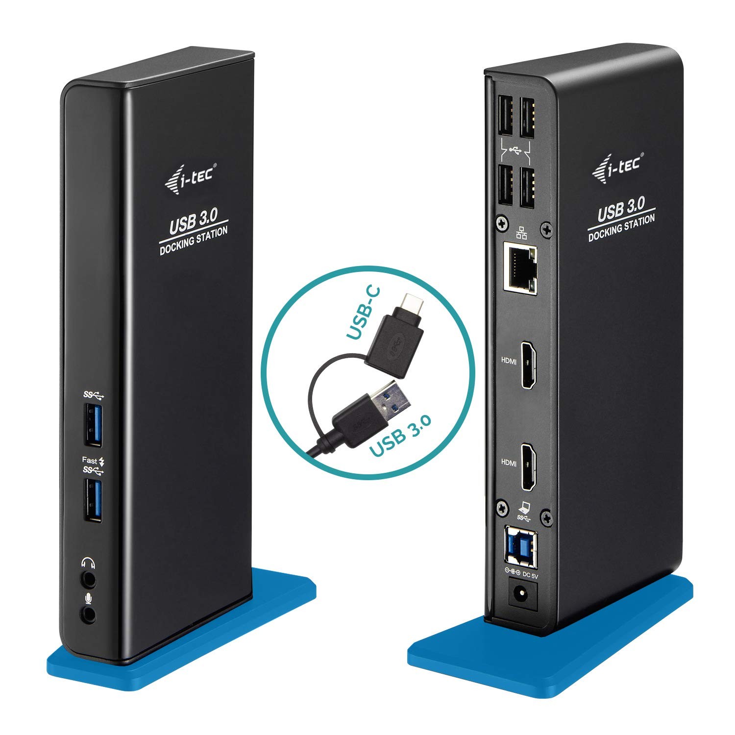 i-tec USB 3.0/USB-C Dual Docking Station for Tablets und Notebooks – 2x HDMI Ful