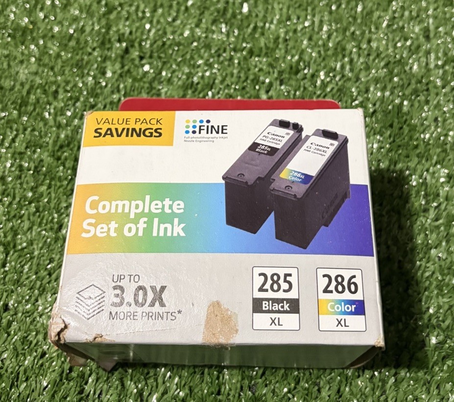 Genuine Canon 285XL Black / 286XL Color Ink OEM Cartridges Open Box