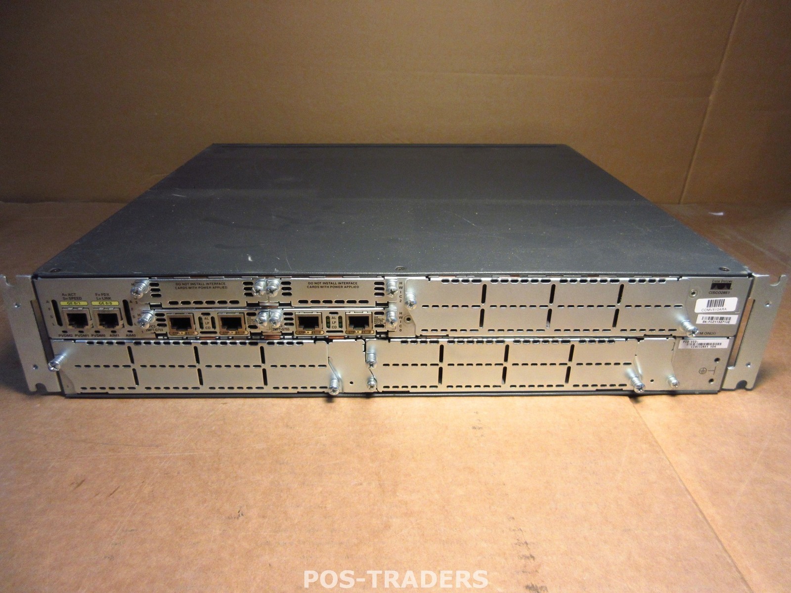 Cisco 2851 2-Port Gigabit Integrated Services Router INCL 2X VWIC2-2MFT-G703 MOD