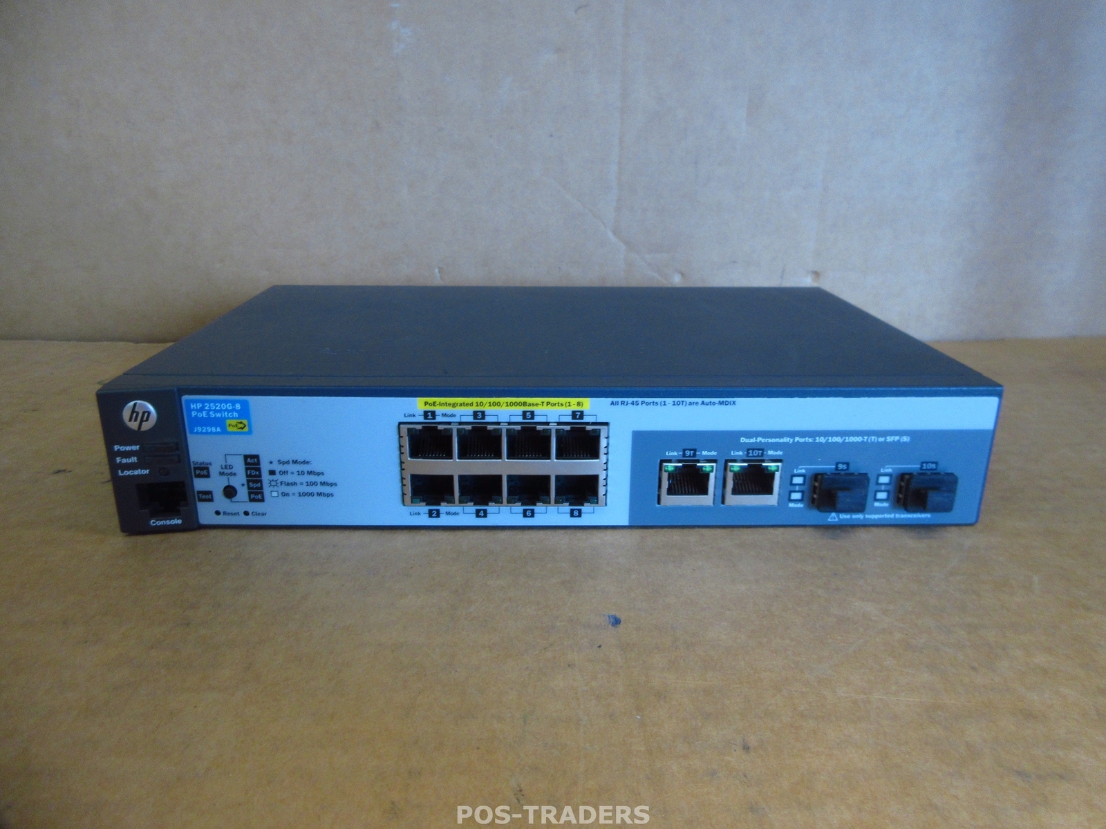 HP J9298A 2520G-8 PoE ProCurve 8-Port Gigabit Ethernet Switch - EXCLUDING PSU