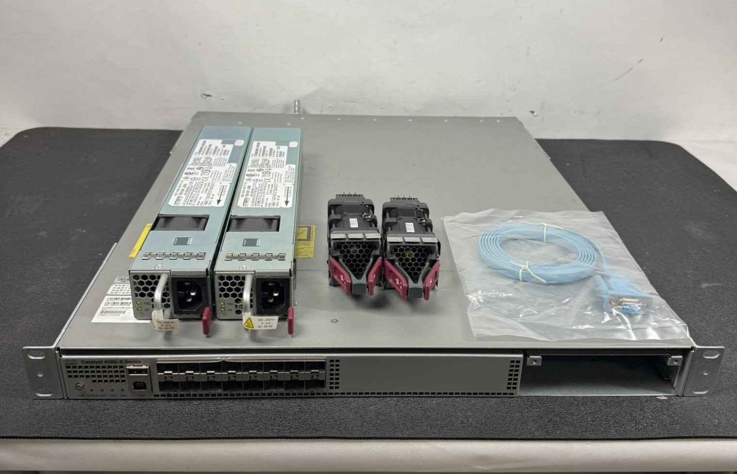Cisco WS-C4500X-24X-IPB 24-Port 10G SFP+ Switch 2x PSU Missing 3 Fans - READ