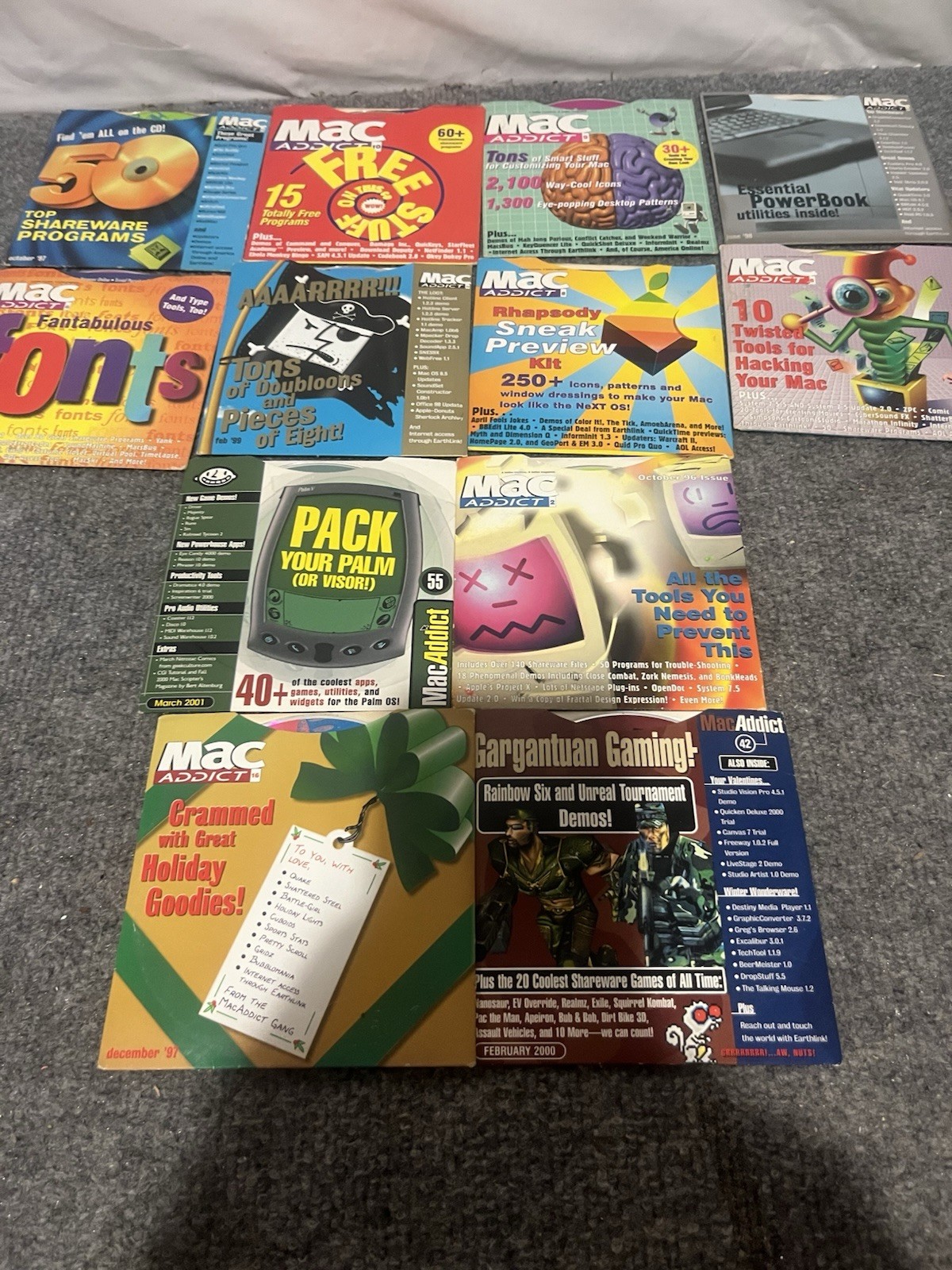 Lot Of 12 1997 Mac Addicts Vintage Programs