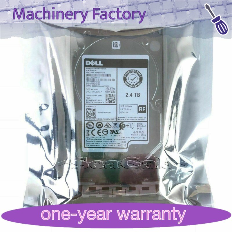 New Dell RWR8F 2.4TB 10K RPM SAS 2.5" 12G ST2400MM0159 HDD Hard Disk Drive