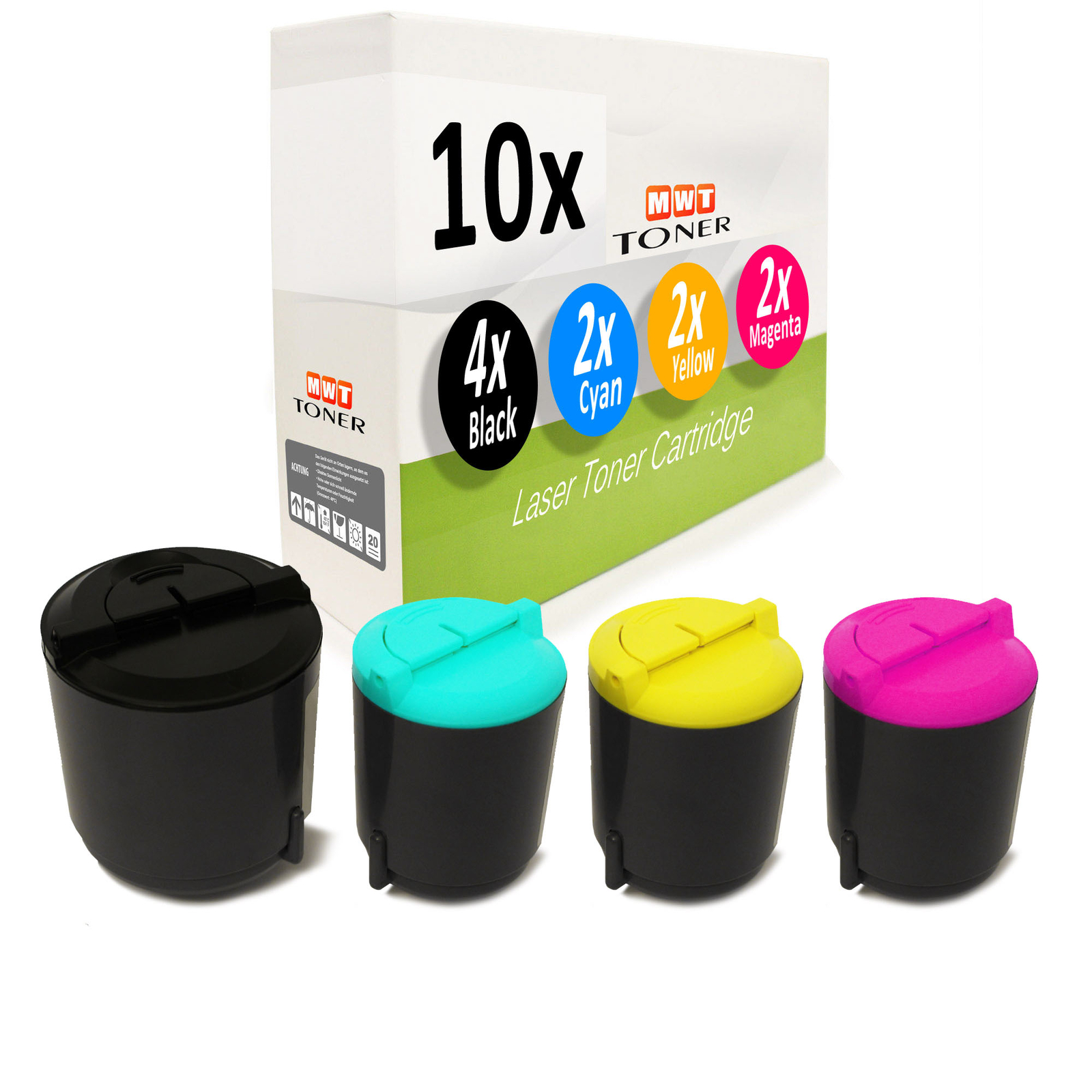 10x Cartridge replaces Samsung CLP-C300A CLP-K300A CLP-M300A CLP-Y300A