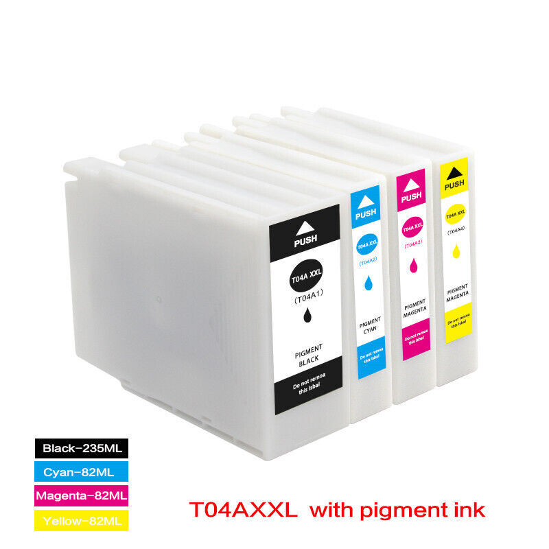 1SET T04A1‑T04A4 Ink Cartridges Compatible with Epson WF‑C8190 WF‑C8690 WF‑C8610