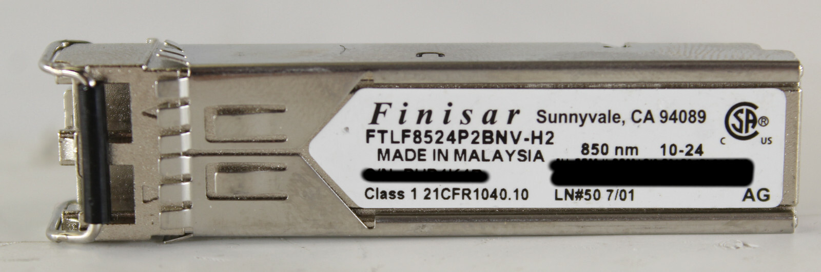 Lot of*3 Finisar FTLF8524P2BNV-H2 Class 1 850nm 4.25Gb SFP Optical Transceiver