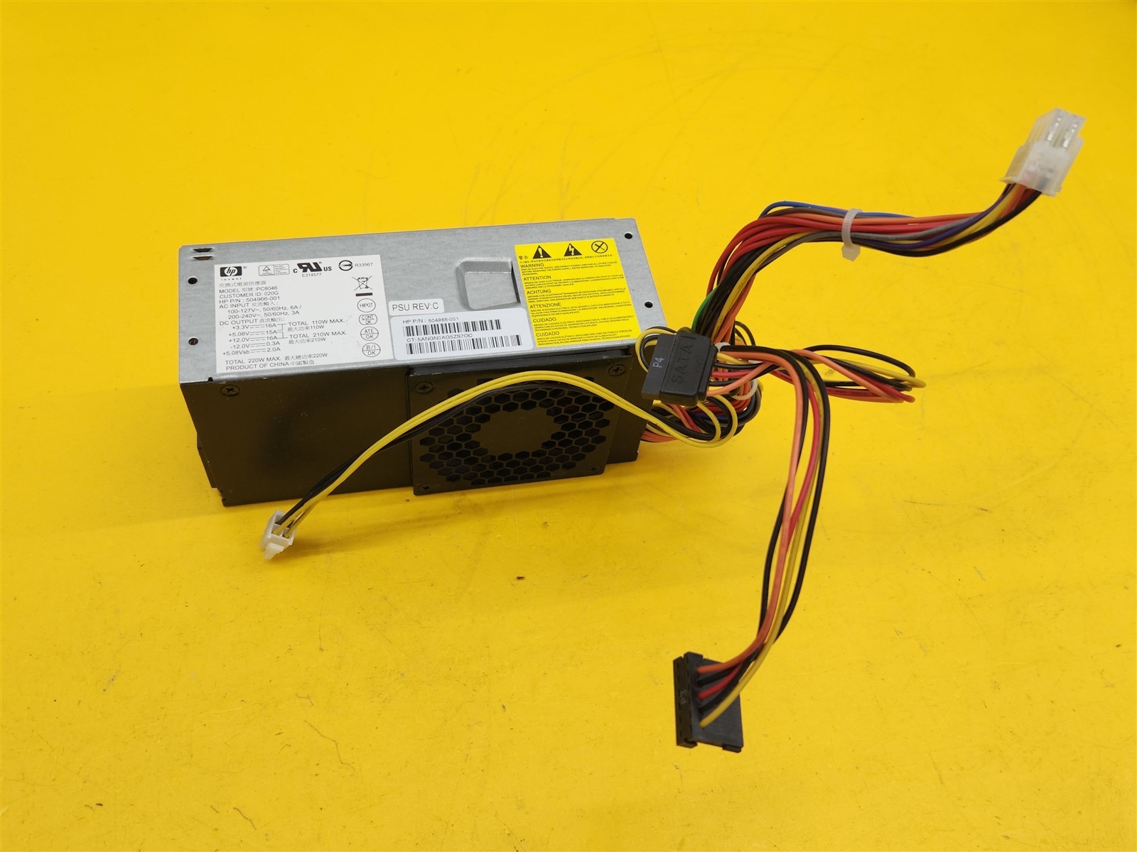 ⭐️⭐️⭐️⭐️⭐️ Desktop PC Power Supply HP PC8046 PN: 504966-001 220W