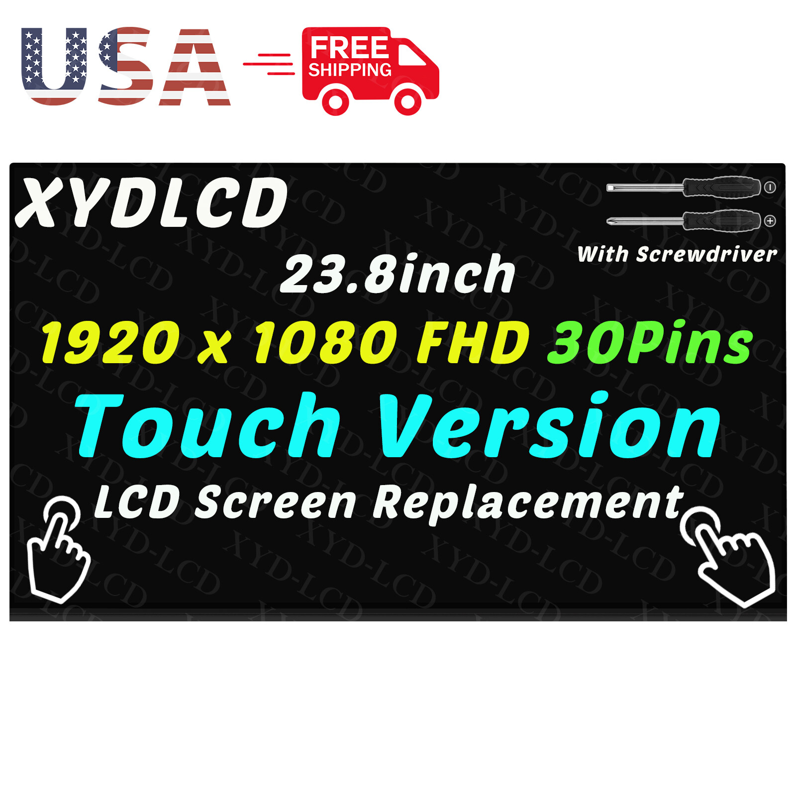 23.8" for Dell OptiPlex 7490 AIO W26C W26C003 W26C004 329-BFNN LCD Touch Screen