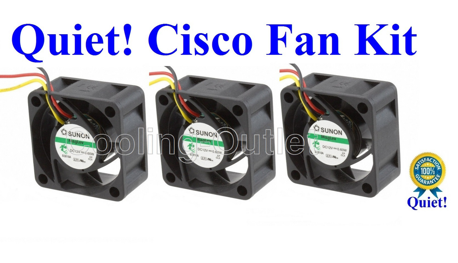 Super Quiet Cisco SF300-48P FAN KIT, 3x new Sunon MagLev fans12~18dBA Noise